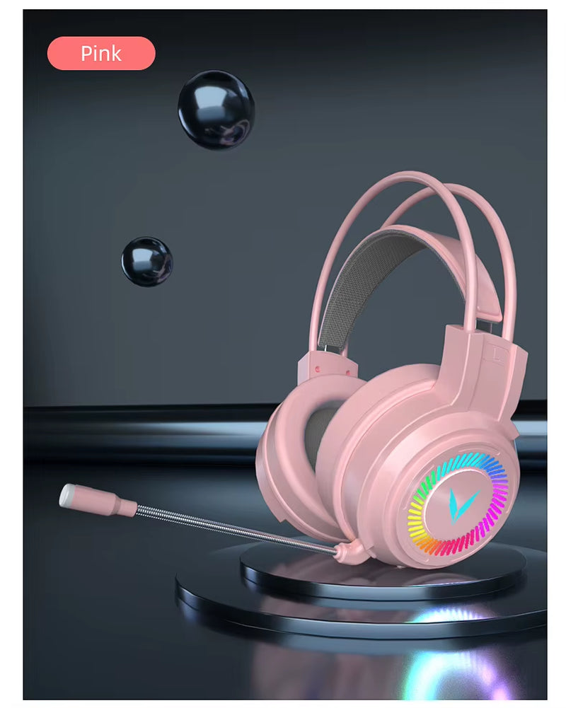 G58 G60 Gaming Headset 7.1 Stereo Svirtual Surround Bass Earphone Headphone with Mic LED Light for Computer PC Gamer Foldable