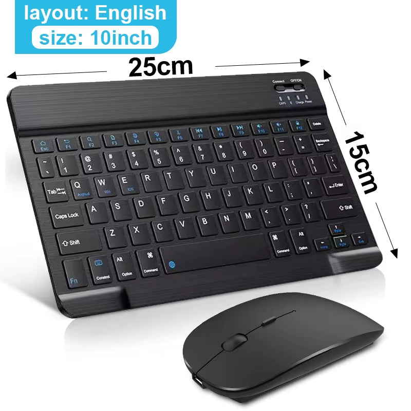 Mini Bluetooth Keyboard Wireless Keyboard Rechargeable for Phone Tablet Russian Spanish Keyboard for Android Ios Windows