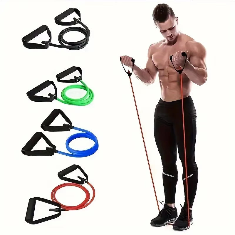 5 Levels Resistance Bands with Handles Men Yoga Pull Rope Elastic Fitness Exercise Tube Band for Home Workouts Strength Training