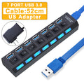 USB Hub 3.0 Hub USB 3 USB 2.0 Multi USB Splitter Power Adapter 4/7 Port Multiple Expander 2.0 with Switch for PC Accessories